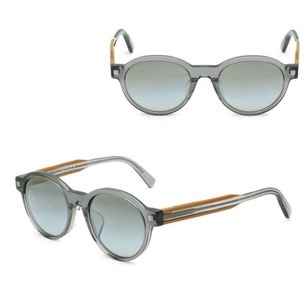 ゼニア サングラス ZEGNA EZ0100-F/S 20C 52 Ermenegildo Zegna アジアンフィット UVカット クリアグレー キャメル