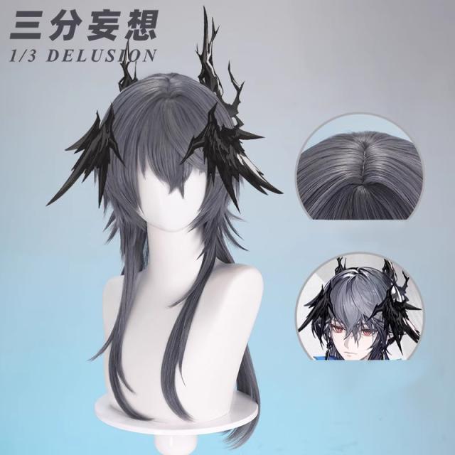 新タイプ追加 激安販売 【三分妄想】アークナイツ LOGOS 5周 ウィッグ ネット付き 耐熱 かつら