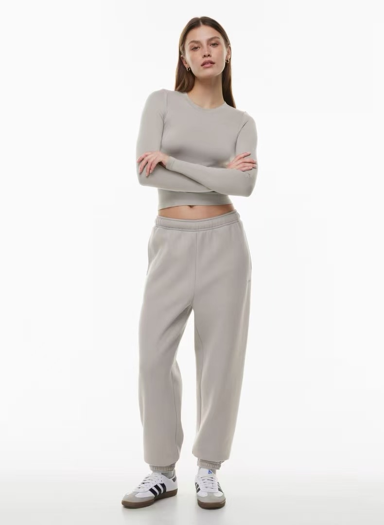 【限定セール中】Aritzia TNA MEGA 大きいサイズ レディースダンス フィットネス 美脚 スポーツ 運動着 裹起毛 秋冬 ハイウエスト ポケット ウエストゴム ワイド/ルーズ ロングパンツ