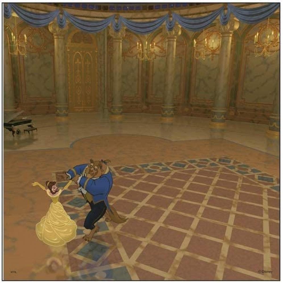 アサヒペン 障子紙 のりで貼る ディズニー プリンセス 美女と野獣 NTLP-012S おしゃれ リメイク 簡単 張り替え ベル