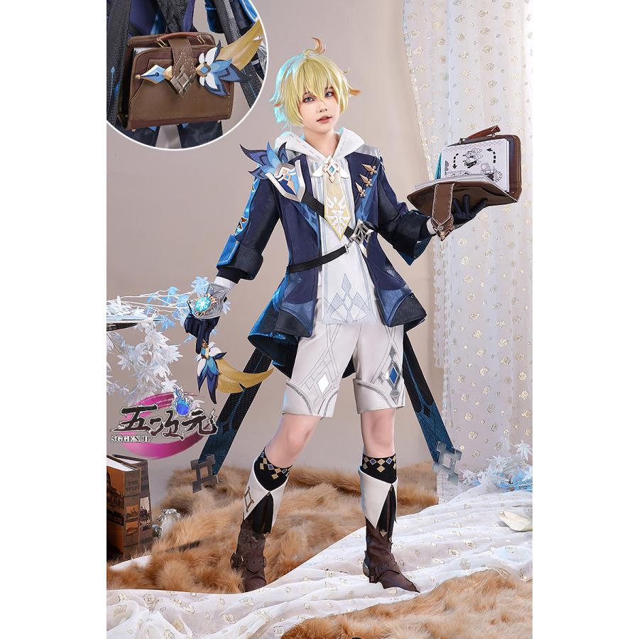 即納あり 三分妄想　原神　コスプレ　ミカ　衣装　ins大人気 ウィッグ　靴　髙!品!質