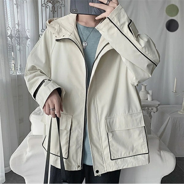 スプリングコート メンズ 春コート 大きいサイズ ショート 春秋コート アウター 男性 シンプル カジュアル かっこいい ベージュ カーキ ブラック M/L/XL/2XL/3XL/4XL/5XL dg 11,484円