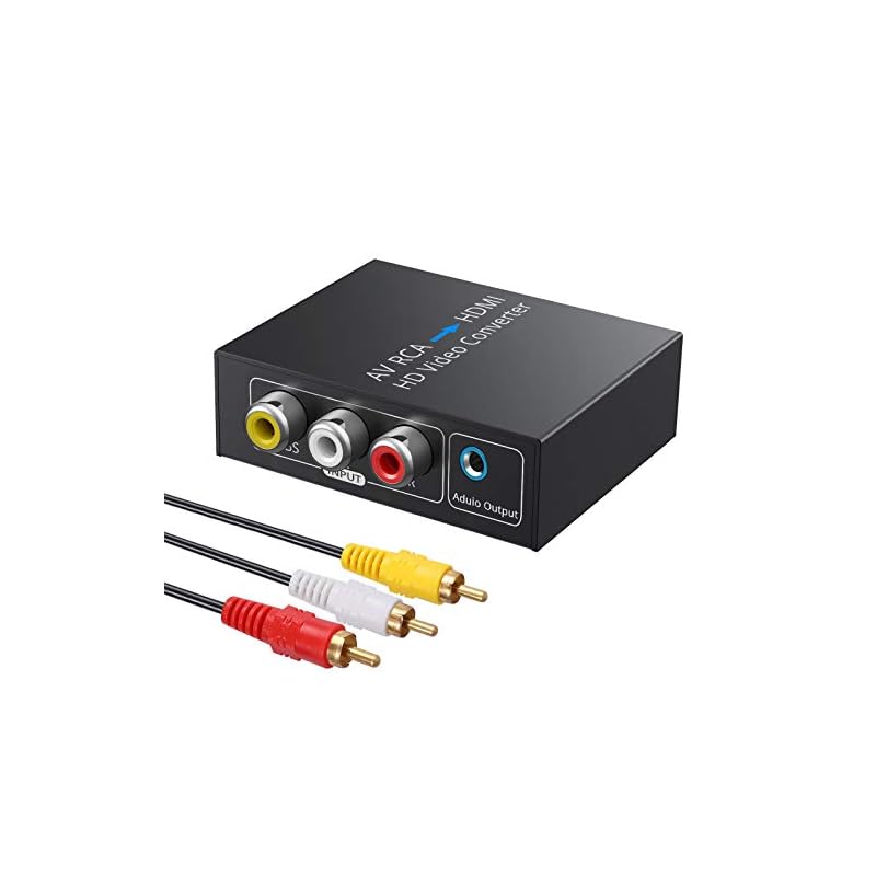 RCA to HDMI変換コンバーター AV to HDMI 変換器  AV2HDMI ３.５mmジャック 音声転送 1080/720P切り替え USB/AVケーブル付き 5,697円