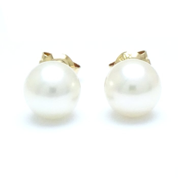 パール ピアス 真珠6.6ミリ K18YG イエローゴールド/28088【中古】