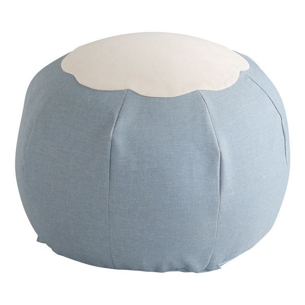 SH-07-FBC かわいいお花型ビーズクッション Maggie-マギー- ライトブルー メーカー直送