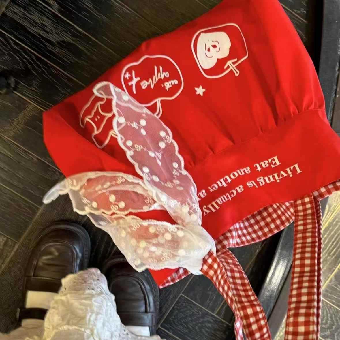 【20点セット】かわいい韓系ins赤いアップルバッグ女性2025だるい風トートバッグ大容量ショルダーバッグ