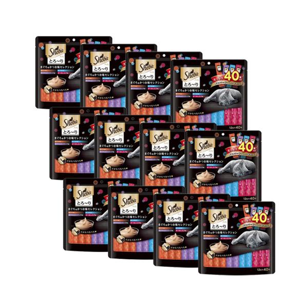 12個セット シーバ とろーり メルティ まぐろ かつお味セレクション 12g×40本