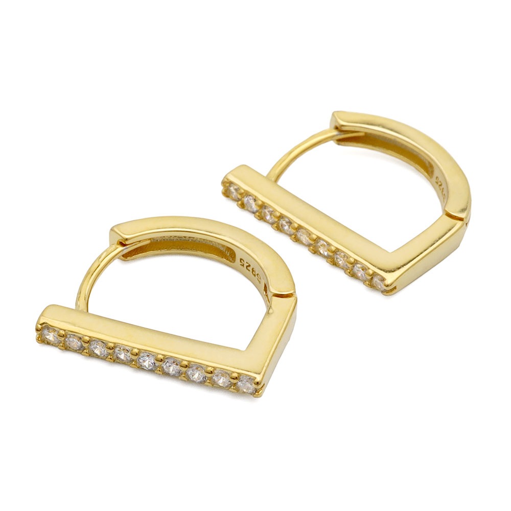 925 フープピアス CZ [ce157]