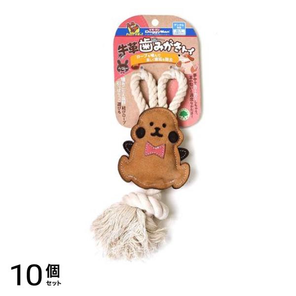 ドギーマン 犬用おもちゃ 牛革歯みがきトイ らびー 1個入 10個セット