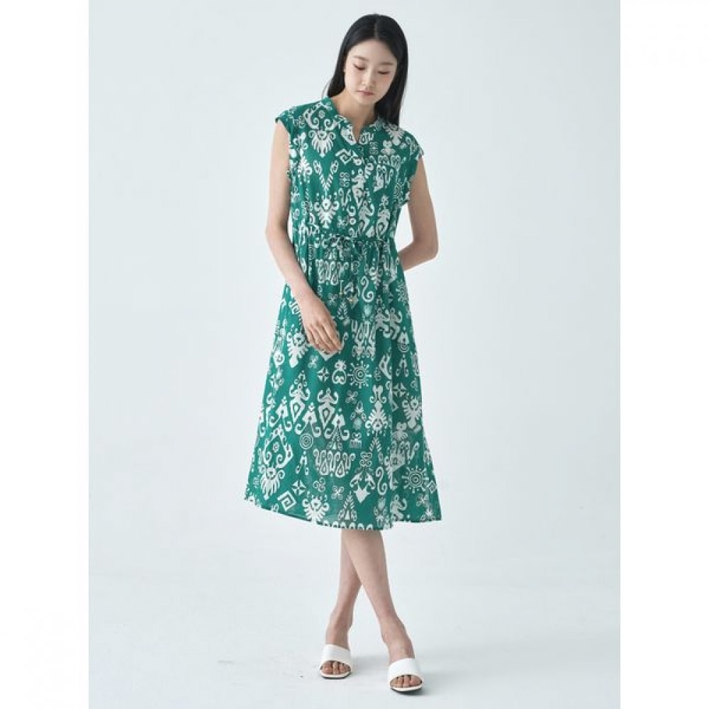 [ジセン] エスニック柄ノースリーブワンピース LCOPO623_GE