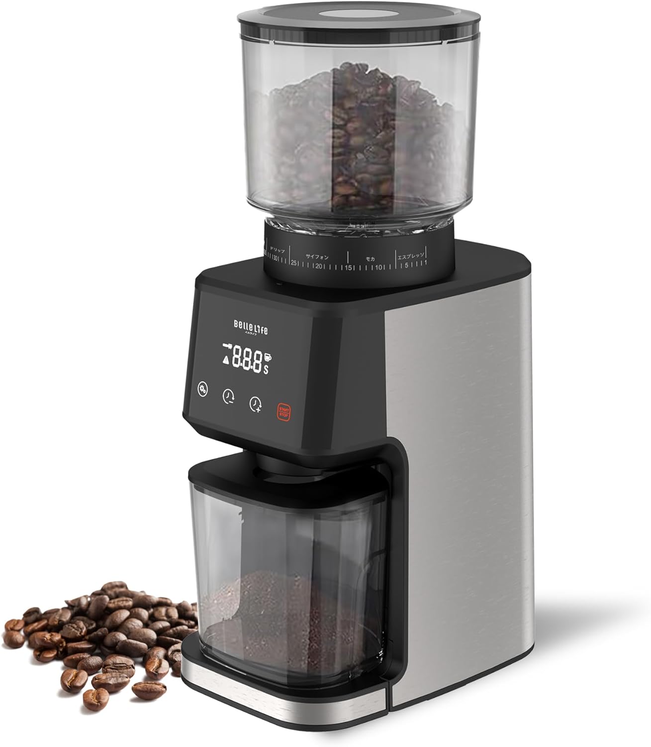 コーヒーミル 電動コーヒーミル コーヒーメーカー 電動ミル コーヒー豆 珈琲 粉 おしゃれ 粗挽き 中挽き 細挽き 贈り物 ギフト 祝い 引越し