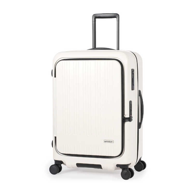 A.L.I　スーツケース ジッパータイプ 宿泊目安：7～9日間 070L フロントオープン 拡張機能搭載 前輪ストッパー TSAロック搭載 MAXBOX マットバニラ　MX-8011-24W