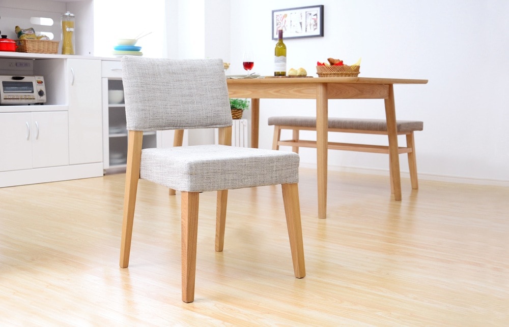 ダイニングチェア 椅子 2脚セット おしゃれ チェア いす イス スタッキング ファブリックシート 完成品 座面高さ45cm