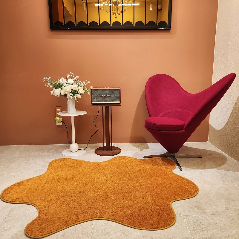 [韓国生産] ロエル 変形 デザイン ラグ かわいい 洗える リビングラグ カーペット (3色) 8,694円