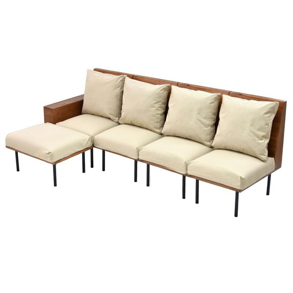 B.Bファニシング IFSE0324CABEG キャンバスベージュ infinite 四人掛けカウチソファー(300×3+301+302+303×4+305+307×4+308) メーカー直送