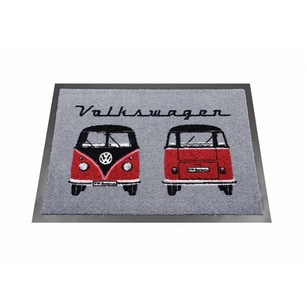 VW Collection ドアマット 玄関マット フロント＆リア レッド BUDM03