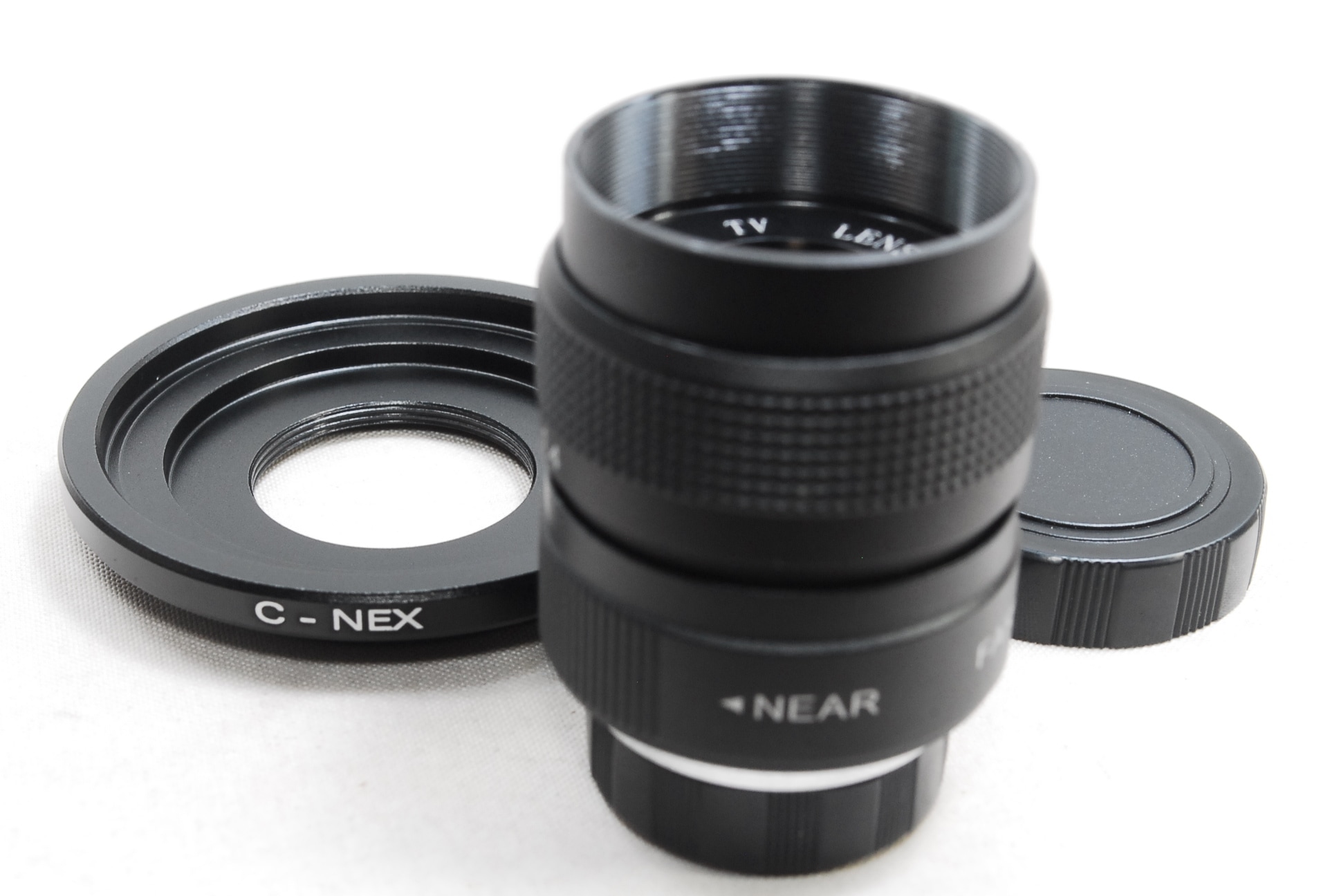 25mm F1.4 ブラック SONY ソニー αEマウント Cマウント Fujian CCTV マニュアルレンズマウントアダプター付き