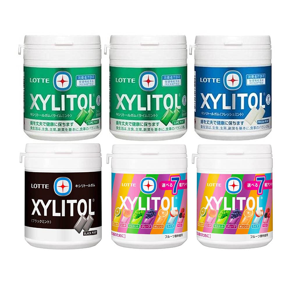 [Amazon.co.jp限定] ロッテ キシリトールボトルガムアソートセット 4種計6個入り アソート
