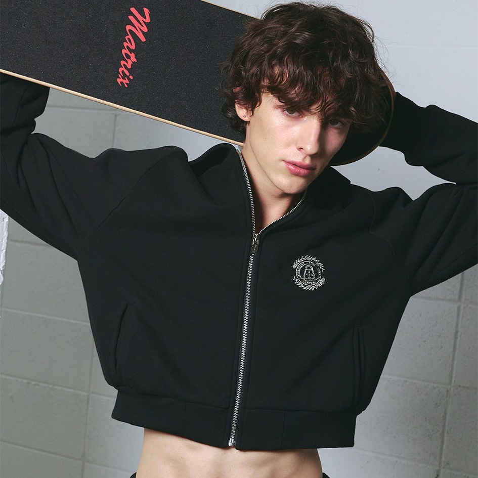 FW RNSN 블랙 카라넥 자켓