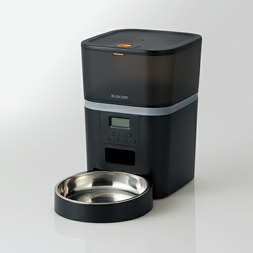 ペット用 自動給餌器 1匹用 タイマー機能付 録音機能付 1ボウル ペット用品 ブラック