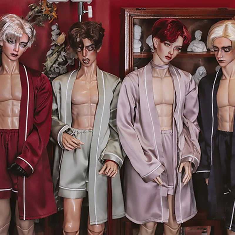 6色BJD人形用衣装 ネグリジェ 3点パジャマセット ID/70cm+/SD/MSDサイズドール用