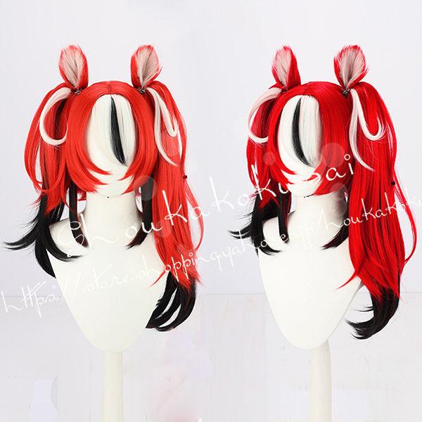 コスプレウィッグ 風 彩虹社 VTuber hakos baelz ハコス・ ベールズ かつら WIG 耐熱 cosplay 仮装 変装 コスチューム