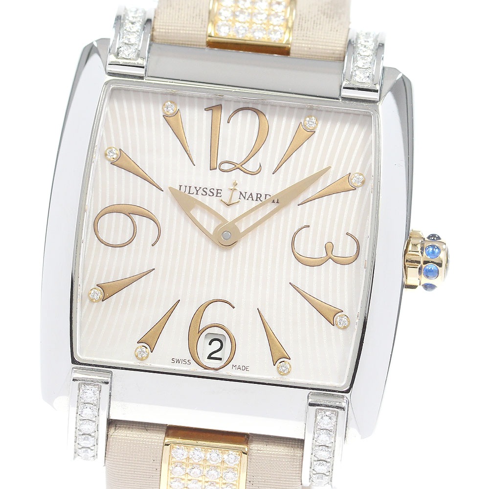 ユリス・ナルダン Ulysse Nardin 133-91/695-INDIA カプリス 8Pダイヤ 自動巻き レディース 保証書付き_846606【中古】