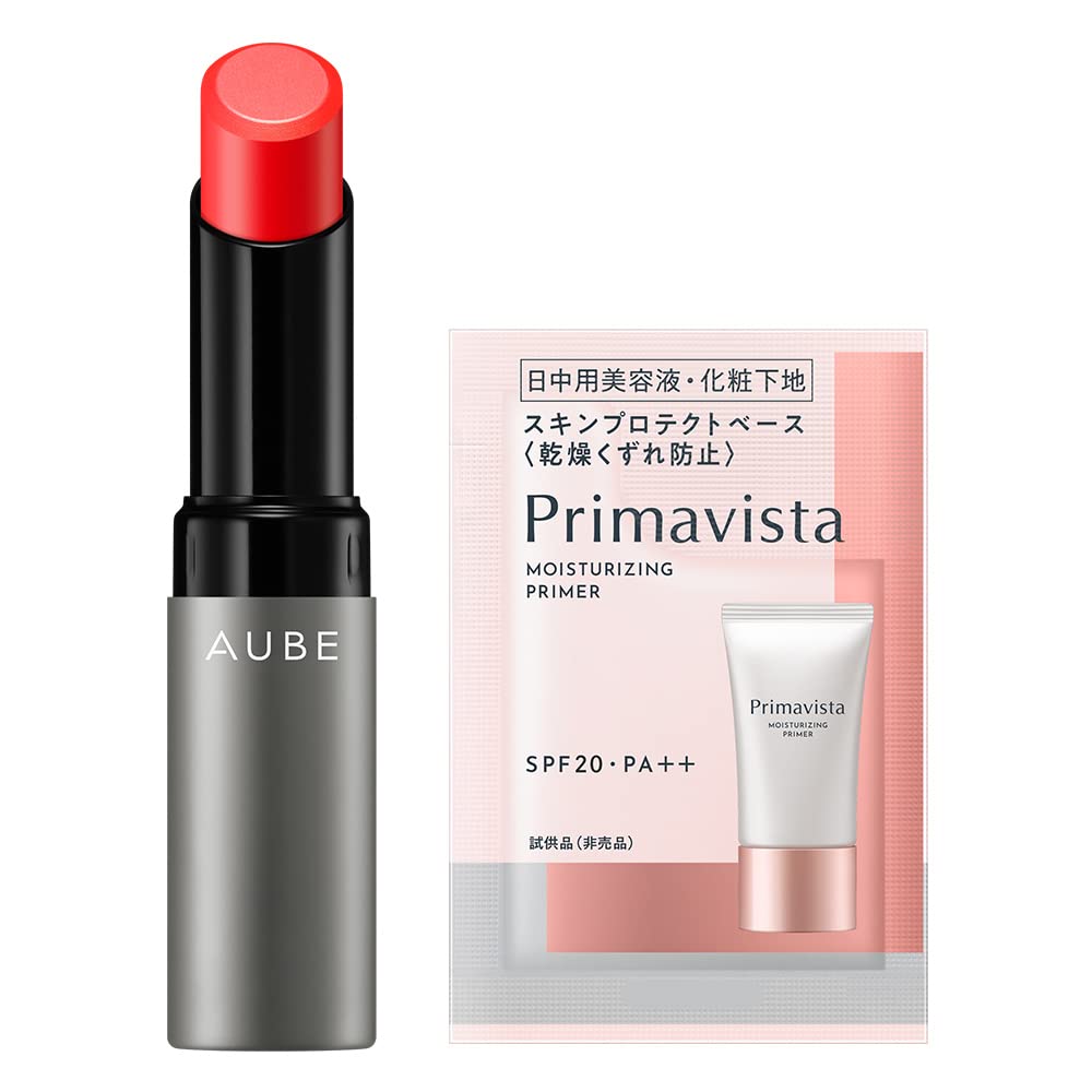 AUBE(オーブ) タイムレスカラーリップ05+おまけ付セット 口紅 05 レッド系 3.8グラム (x 1)