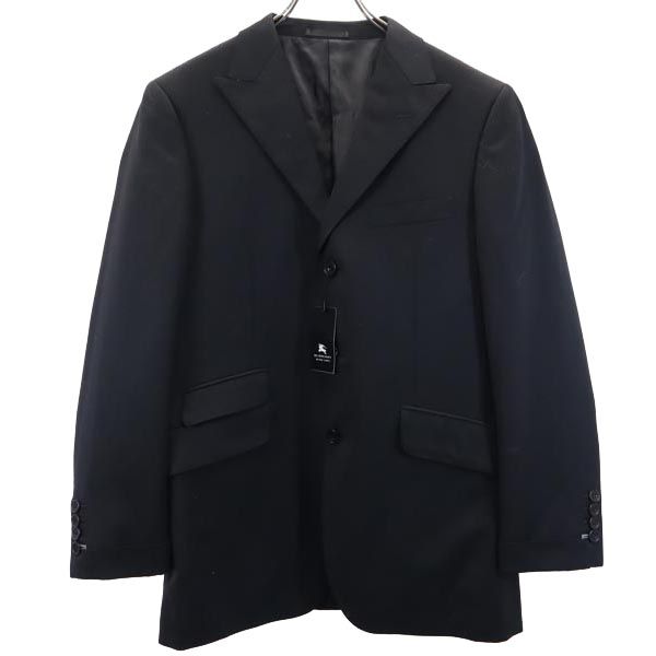 未使用 バーバリーブラックレーベル 三陽商会 日本製 イタリア製生地使用 ウール テーラードジャケット 38R ブラック BURBERRY BLACK LABEL メンズ