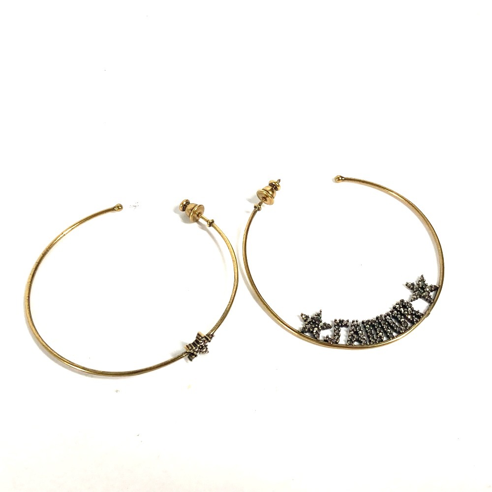ピアス JADIOR ジャディオール スター ロゴ フープピアス アクセサリー アシンメトリー メタル アンティークゴールド