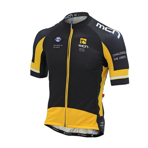 MCNSPORTS イノックスイエロー半袖ジャージーバイク服