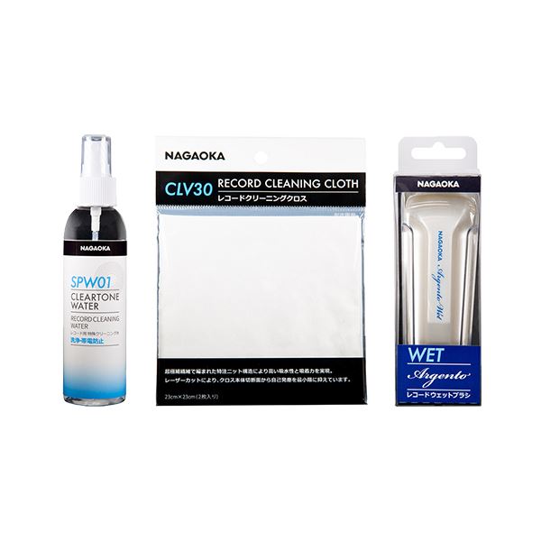 NAGAOKA レコード盤用WETクリーナー + クリーニング水 + クリーニングクロス WCL111+SPW01+CLV30 5,435円