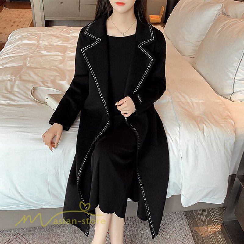 ラシャコート レディース チェスターコート アウター 冬 きれいめ ロング丈 シンプル 暖かい カジ