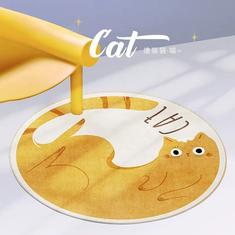 国境を越えた漫画かわいい子供用部屋サーキュラーカーペットリビングルームカーペットベッドベッドサイド床マット汚れに強いコンピューター椅子の椅子mat