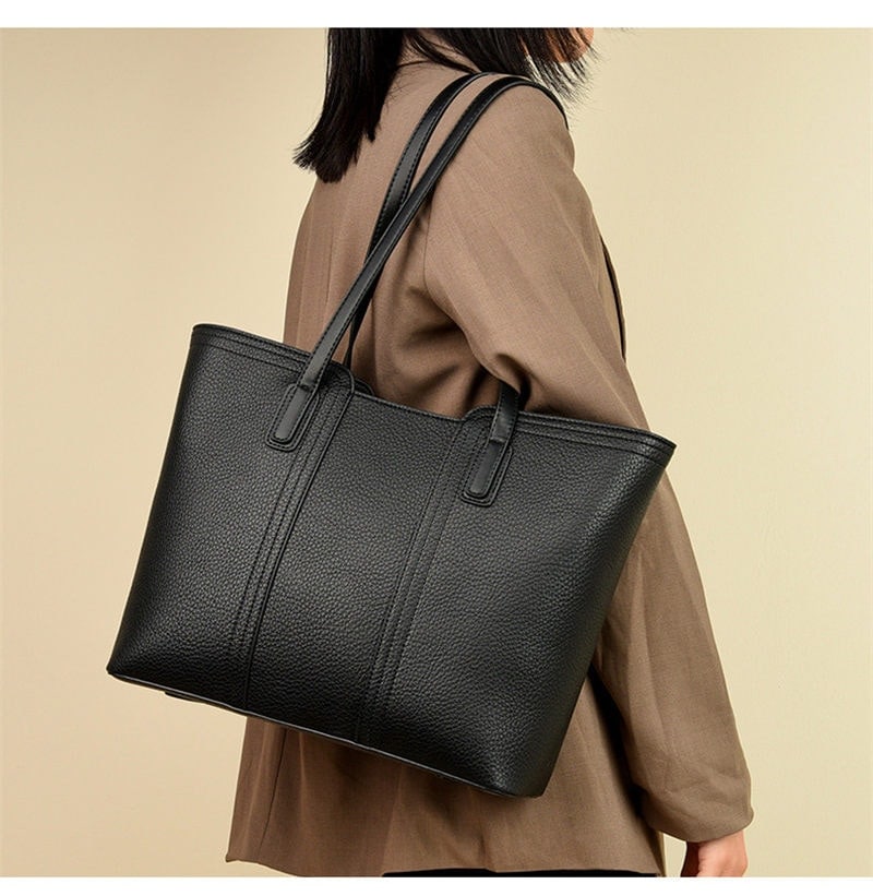 今も人気！バッグ トートバッグ 大容量 大きいサイズ 通勤バッグ 手提げバッグ かばん 鞄 トート カバン ハンドバッグ 皮革 お洒落 通勤バッグ 大きいサイズ 手提げ ショルダー ブラック 黒バッグ