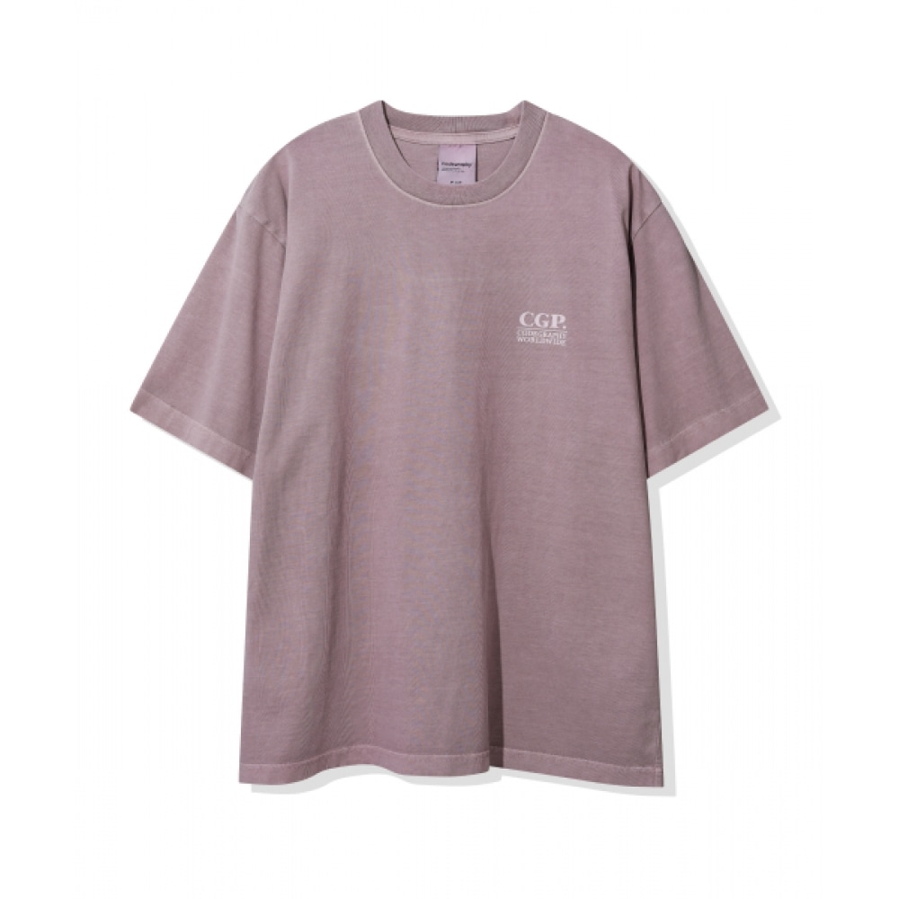 CODEGERY ピグメントスクエアロゴショートスリーブ Tシャツ_パープル