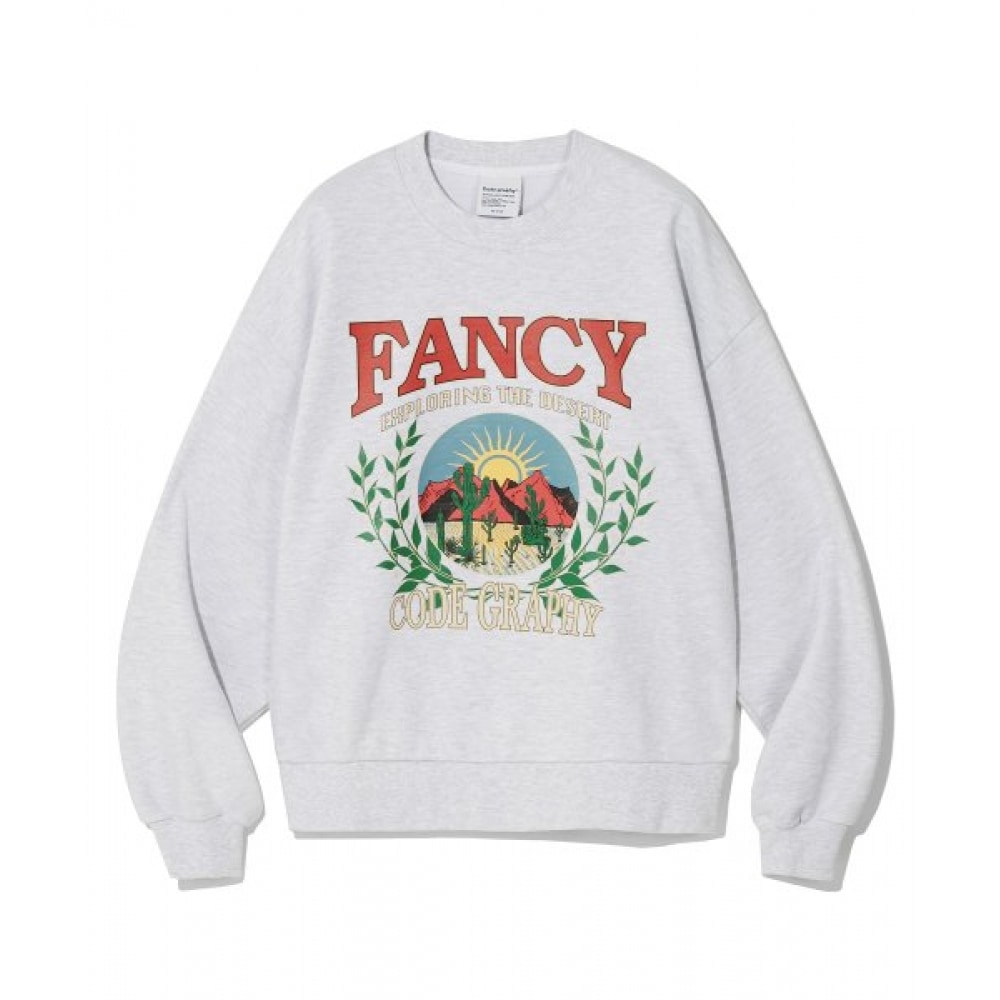 CODEGY ファンシーオーバーフィットスウェットシャツ_メランジグレー