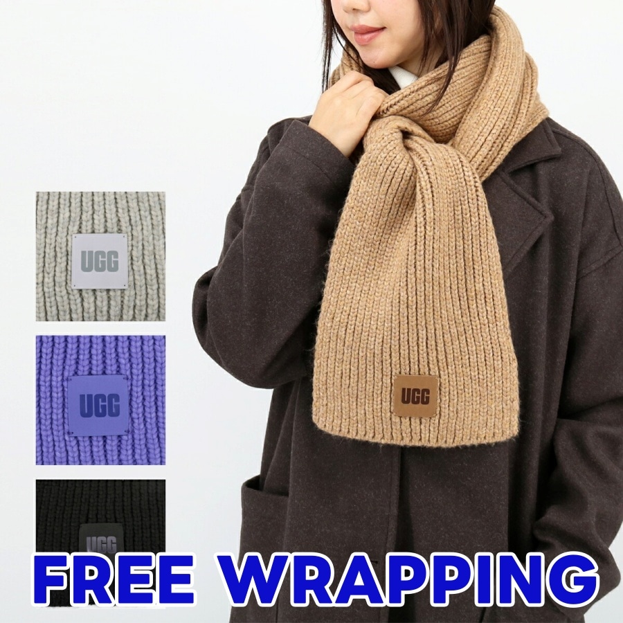 101106 U Chunky Rib Scarf チャンキーリブスカーフ マフラー ストール レディース メンズ マフラー ユニセックス ロゴ 防寒 ギフト 8,505円