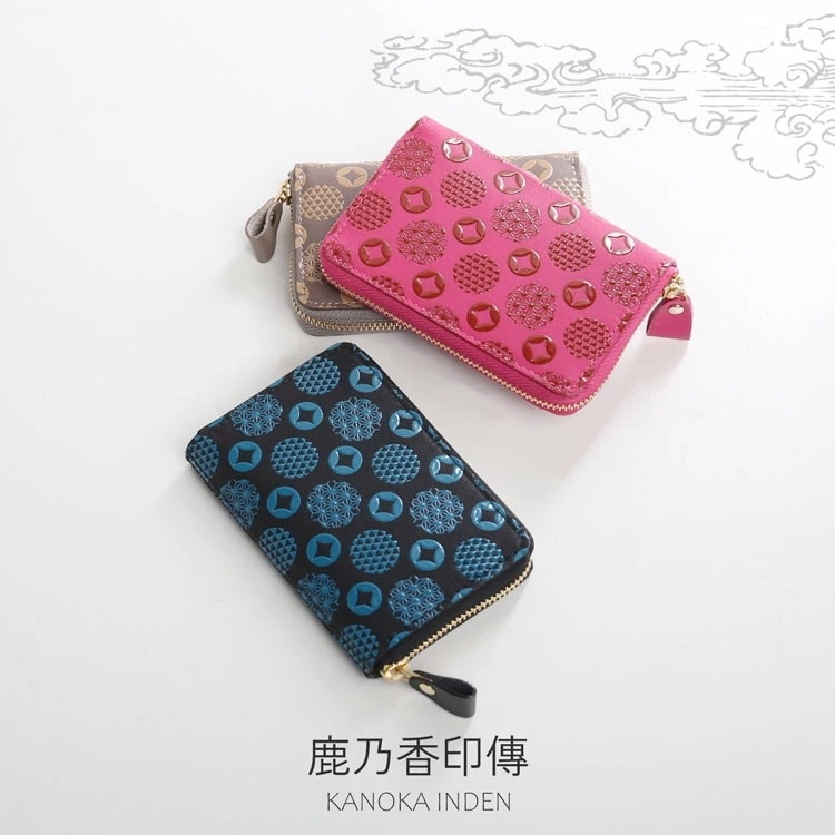 印伝 小さい財布 日本製 ミニ財布 彩世 AYASE 小紋 普段使い 和柄 和風 財布 おしゃれ 伝統 和 伝統工芸品 レザー 職人 鹿革 レディース 軽量 贈り物 母の日 ギフト プレゼント 4FA