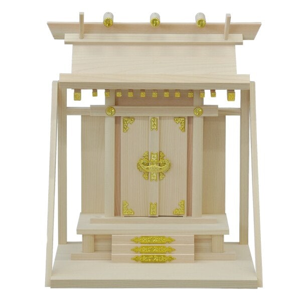 神棚 一社造り 壁掛け式 国産桧 日本製 幅33cm