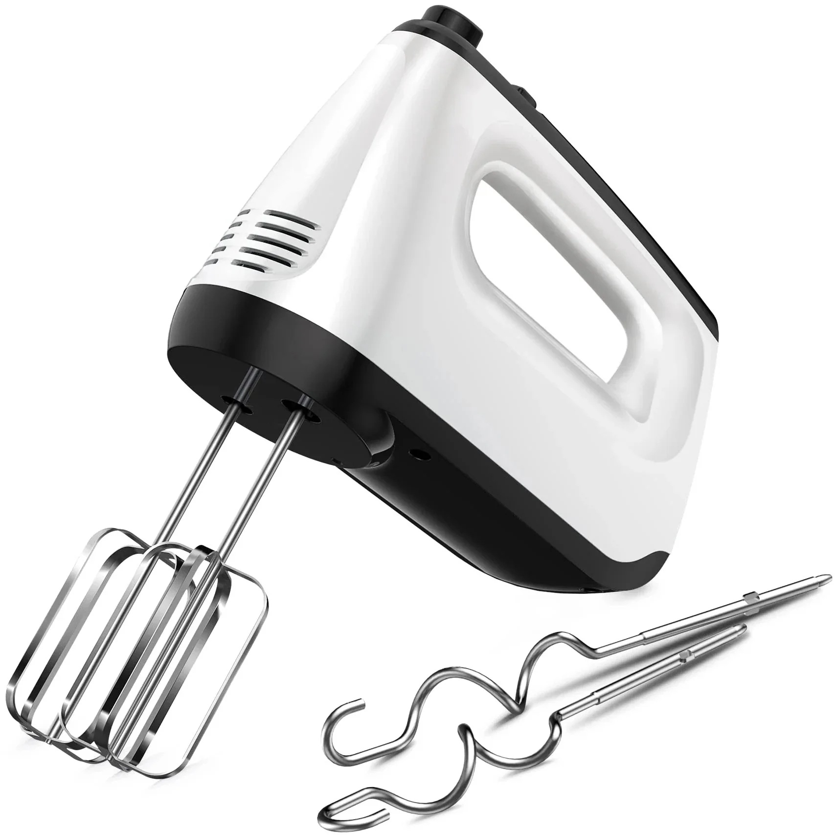 【10個セット】電動ミキサープロペラ泡立て器 2 つとバットフック 2 つを備えた 6 速電動泡立て器ターボ ボタンイジェクト ボタン400W 電動キッチン ミキサー バーエッグクリーム各種ジャム18
