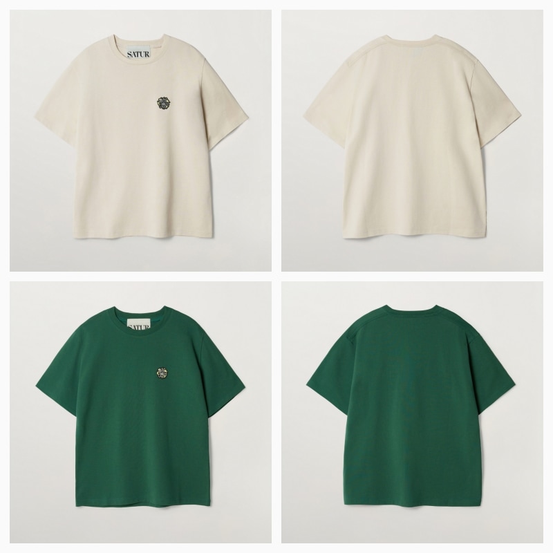 【SATUR】 26SS Crest Logo T-Shirt : 2colors