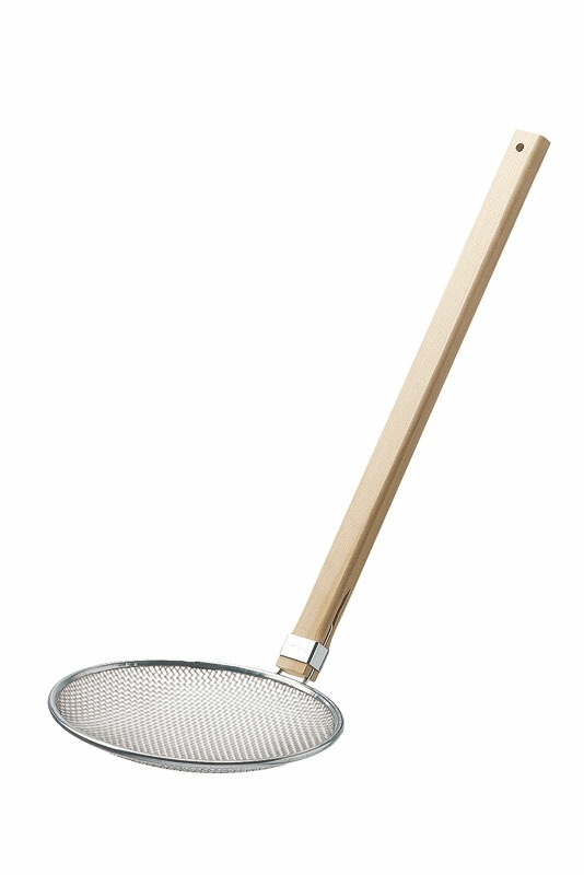 （まとめ買い）新越ワークス TS 木柄そば揚 厚網 18cm 10142 [x3]