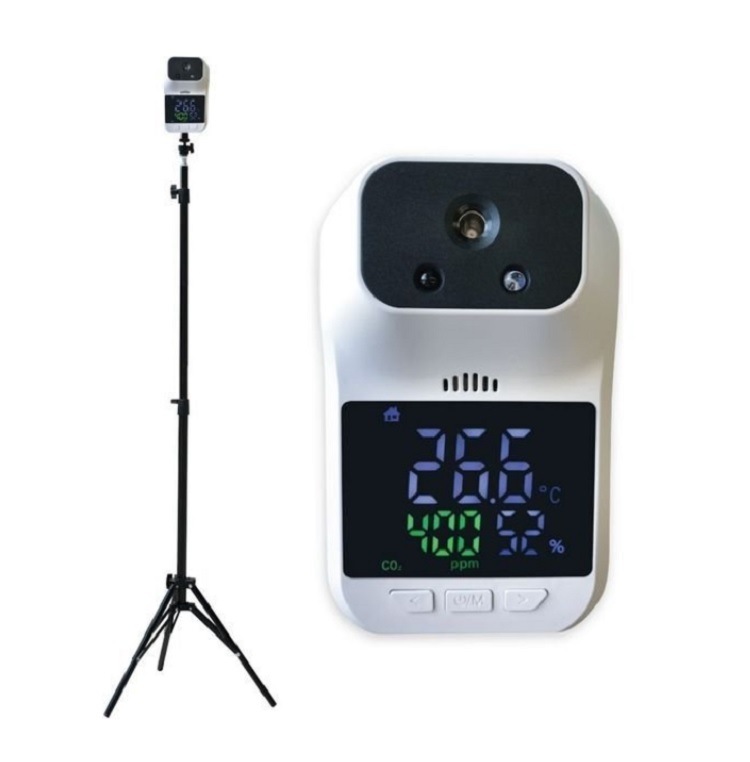 赤外線カウントメーター CO2濃度測定機能付 三脚付 K3-ZERO-Pro2 二酸化炭素濃度 飲食店 イベント セミナー会場 非接触 体温計 大型 ディスペンサー 温度 気温 CO2濃度測定 プロ用