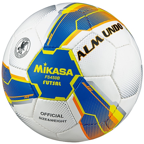 ミカサ MIKASA フットサルALMUNDO 検定球4号 手縫い フットサル ボール FS450B-BLY FS450BBLYFQP