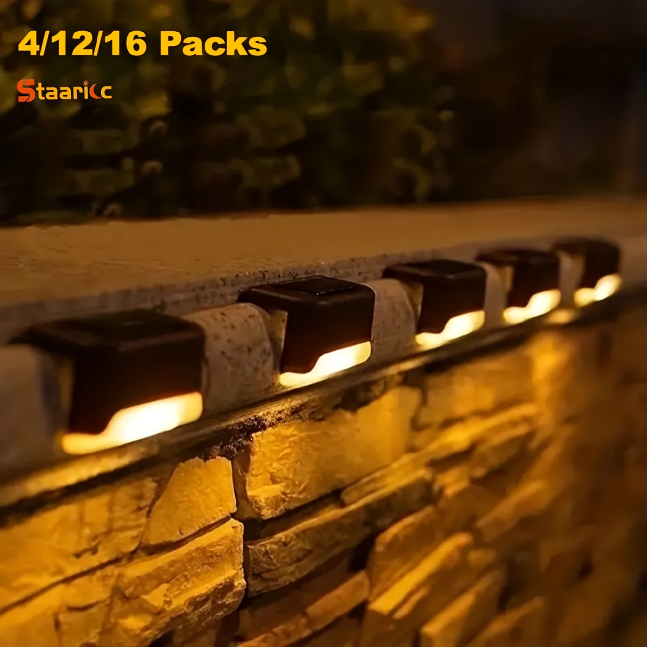 ソーラーステップライト屋外用LED階段庭複数色