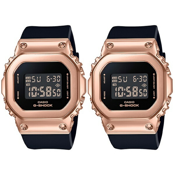 CASIO G-SHOCK ペアウォッチ ユニセックス 小型 軽量 カップル Gショック ジーショック カシオ メンズ レディース 腕時計 手表 デジタル スクエア 海外モデル メタルカバー 防止 樹