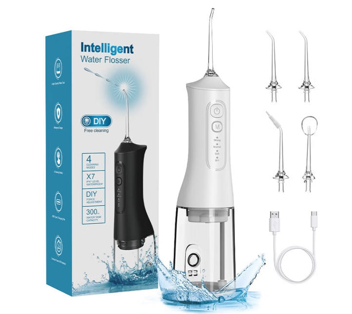 口腔洗浄器 ジェットウォッシャー 口腔洗浄機 3つモード調節可能 防水仕様 携帯型 歯間ジェット洗浄 歯周ポケット洗浄 歯ぐきの健康を促進 歯垢除去 USB充電式 残電量表示