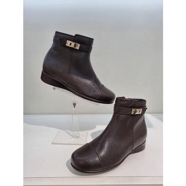 女性 足が楽なセミフォーマル ファー ブーツ ヒール3センチ PFCWBS812 (P002892971)