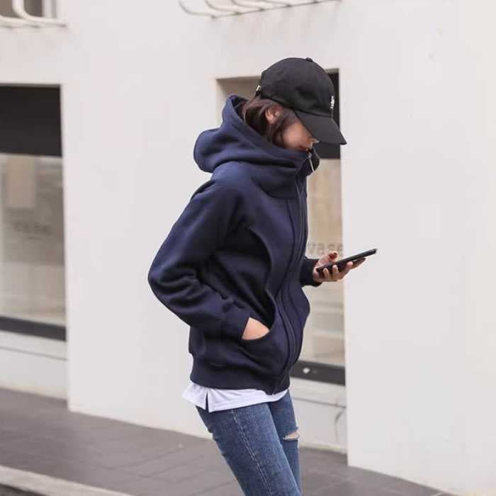 きれいめ レディース ファッション きれいな服 パーカー M L XL スタンドカラーパーカー 20代